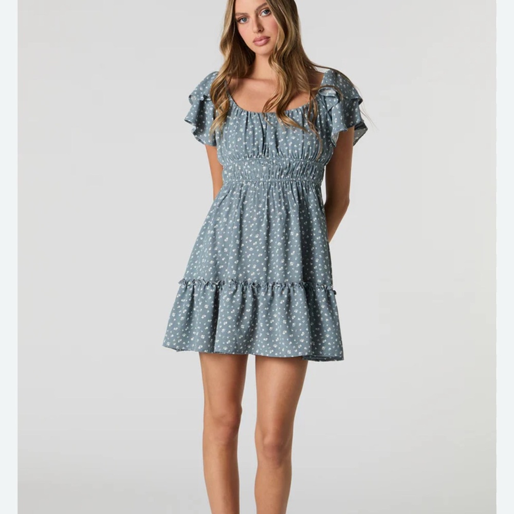 SHERO Blue Polka Dots Dress